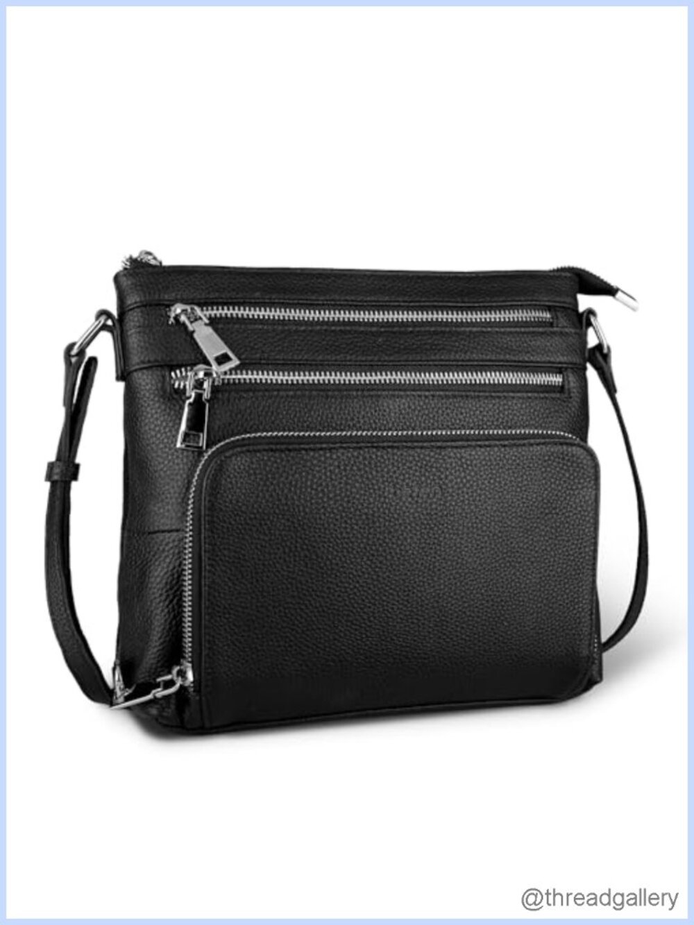 Genuine Leather Crossbody Bag Anti-Theft RFID Wallet Travel Purse